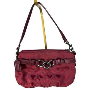 Coach Vintage Y2K 90s Burgundy Mini Shoulder Bag Purse Handbag